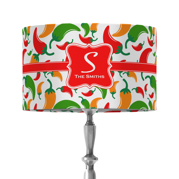 Custom Colored Peppers 12" Drum Lamp Shade - Fabric (Personalized)