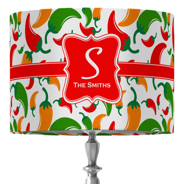 Custom Colored Peppers 16" Drum Lamp Shade - Fabric (Personalized)