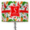 Colored Peppers 16" Drum Lampshade - ON STAND (Fabric)