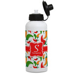 Colored Peppers Water Bottles - Aluminum - 20 oz - White (Personalized)