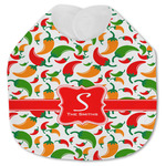 Colored Peppers Jersey Knit Baby Bib w/ Name and Initial