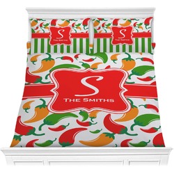 Colored Peppers Comforter Set - Full / Queen (Personalized)