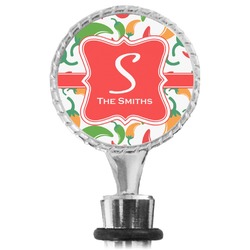 Colored Peppers Wine Bottle Stopper (Personalized)