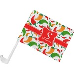 Colored Peppers Car Flag - Small w/ Name and Initial