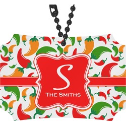 Colored Peppers Rear View Mirror Ornament (Personalized)