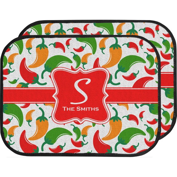 Custom Colored Peppers Car Floor Mats (Back Seat) (Personalized)