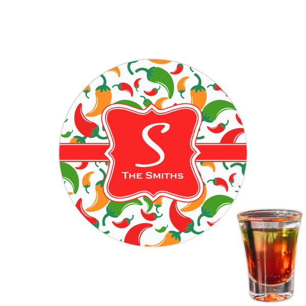 Custom Colored Peppers Printed Drink Topper - 1.5" (Personalized)