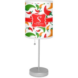 Colored Peppers 7" Drum Lamp with Shade Linen (Personalized)