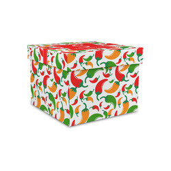 Colored Peppers Gift Box with Lid - Canvas Wrapped - Small (Personalized)