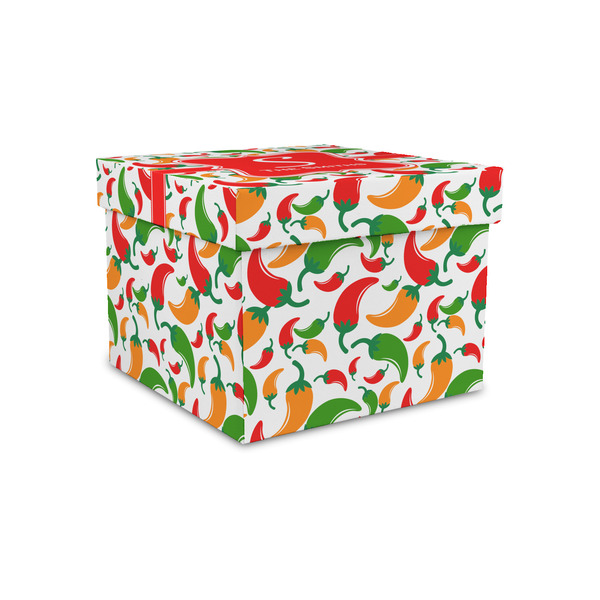 Custom Colored Peppers Gift Box with Lid - Canvas Wrapped - Small (Personalized)