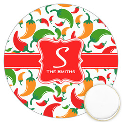 Colored Peppers Printed Cookie Topper - 3.25" (Personalized)