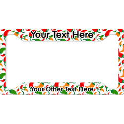 Colored Peppers License Plate Frame - Style A (Personalized)