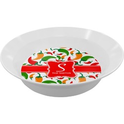 Colored Peppers Melamine Bowl (Personalized)