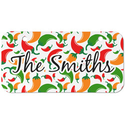 Colored Peppers Mini/Bicycle License Plate (2 Holes) (Personalized)
