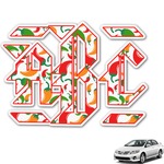 Colored Peppers Monogram Car Decal (Personalized)