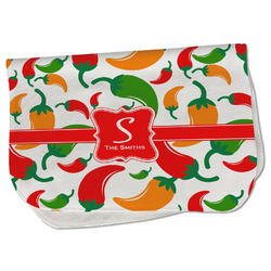 Colored Peppers Burp Cloth - Fleece w/ Name and Initial
