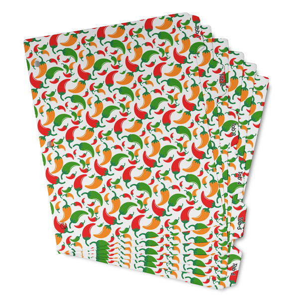 Custom Colored Peppers Binder Tab Divider - Set of 6 (Personalized)