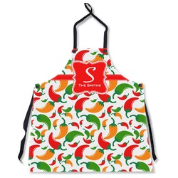 Colored Peppers Apron Without Pockets w/ Name and Initial