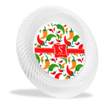 Colored Peppers Plastic Party Dinner Plates - 10" (Personalized)