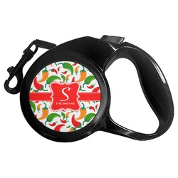Colored Peppers Retractable Dog Leash - Medium (Personalized)