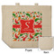 Colored Peppers Reusable Cotton Grocery Bag - Front & Back View