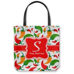Colored Peppers Canvas Tote Bag - Medium - 16"x16" (Personalized)
