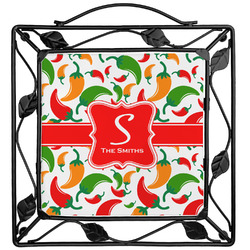 Colored Peppers Square Trivet (Personalized)