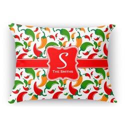 Colored Peppers Rectangular Throw Pillow Case - 12"x18" (Personalized)