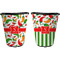 Colored Peppers Trash Can Black - Front and Back - Apvl