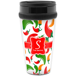 Colored Peppers Acrylic Travel Mug without Handle (Personalized)