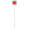 Colored Peppers White Plastic Stir Stick - Double Sided - Square - Single Stick