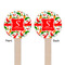 Colored Peppers Wooden 7.5" Stir Stick - Round - Double Sided - Front & Back