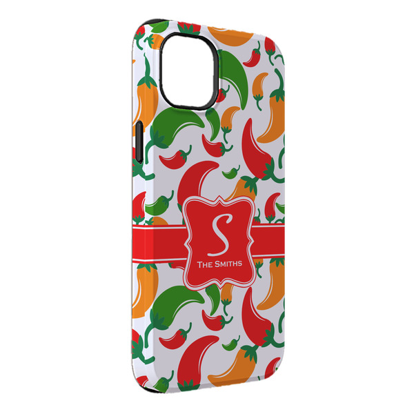 Custom Colored Peppers iPhone Case - Rubber Lined - iPhone 14 Plus (Personalized)