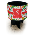 Colored Peppers Black Beach Spiker Drink Holder (Personalized)