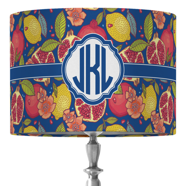 Custom Pomegranates & Lemons 16" Drum Lamp Shade - Fabric (Personalized)