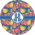 Pomegranates & Lemons Multipurpose Round Labels - Custom Sized (Personalized)