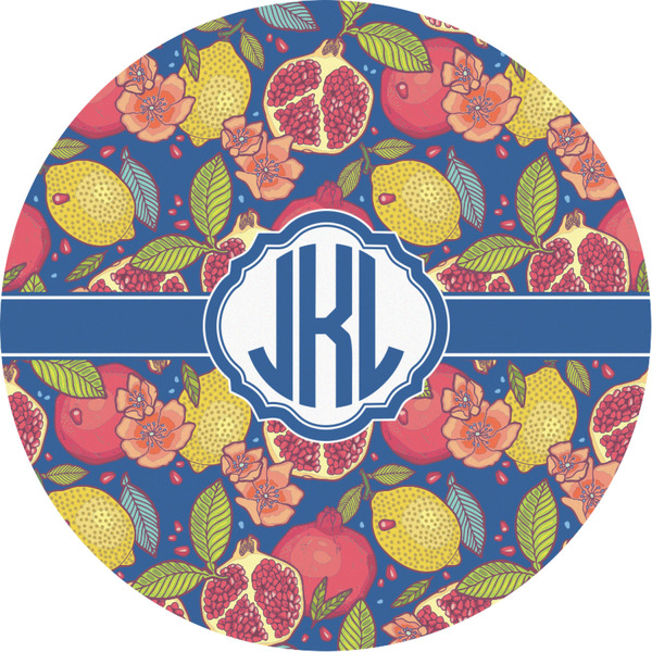 Custom Pomegranates & Lemons Multipurpose Round Labels - Custom Sized (Personalized)