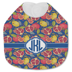 Pomegranates & Lemons Jersey Knit Baby Bib w/ Monogram