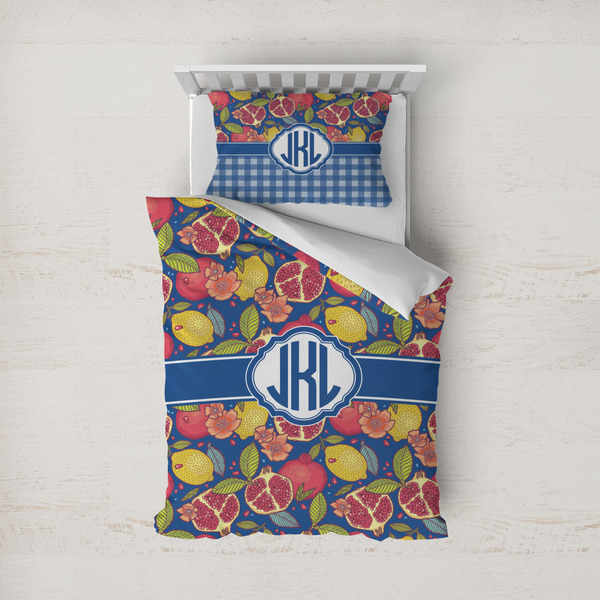 Custom Pomegranates & Lemons Duvet Cover Set - Twin (Personalized)