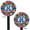 Pomegranates & Lemons Black Plastic 5.5" Stir Stick - Double Sided - Round - Front & Back