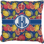 Pomegranates & Lemons Faux-Linen Throw Pillow 20" (Personalized)