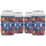 Pomegranates & Lemons Can Cooler (12 oz) - Set of 4 w/ Monogram