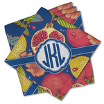 Pomegranates & Lemons Cloth Cocktail Napkins - Set of 4 w/ Monogram