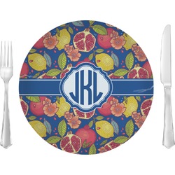 Pomegranates & Lemons Glass Lunch / Dinner Plate 10" (Personalized)