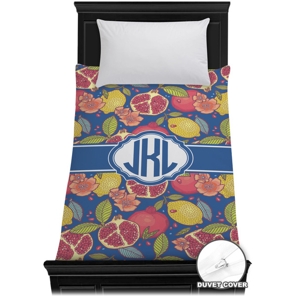 Custom Pomegranates & Lemons Duvet Cover - Twin XL (Personalized)