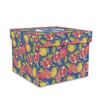 Pomegranates & Lemons Gift Box with Lid - Canvas Wrapped - Medium (Personalized)