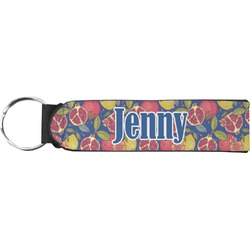 Pomegranates & Lemons Neoprene Keychain Fob (Personalized)