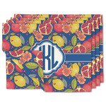 Pomegranates & Lemons Linen Placemat w/ Monogram