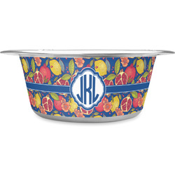 Pomegranates & Lemons Stainless Steel Dog Bowl (Personalized)