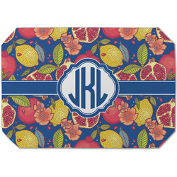 Pomegranates & Lemons Dining Table Mat - Octagon (Single-Sided) w/ Monogram